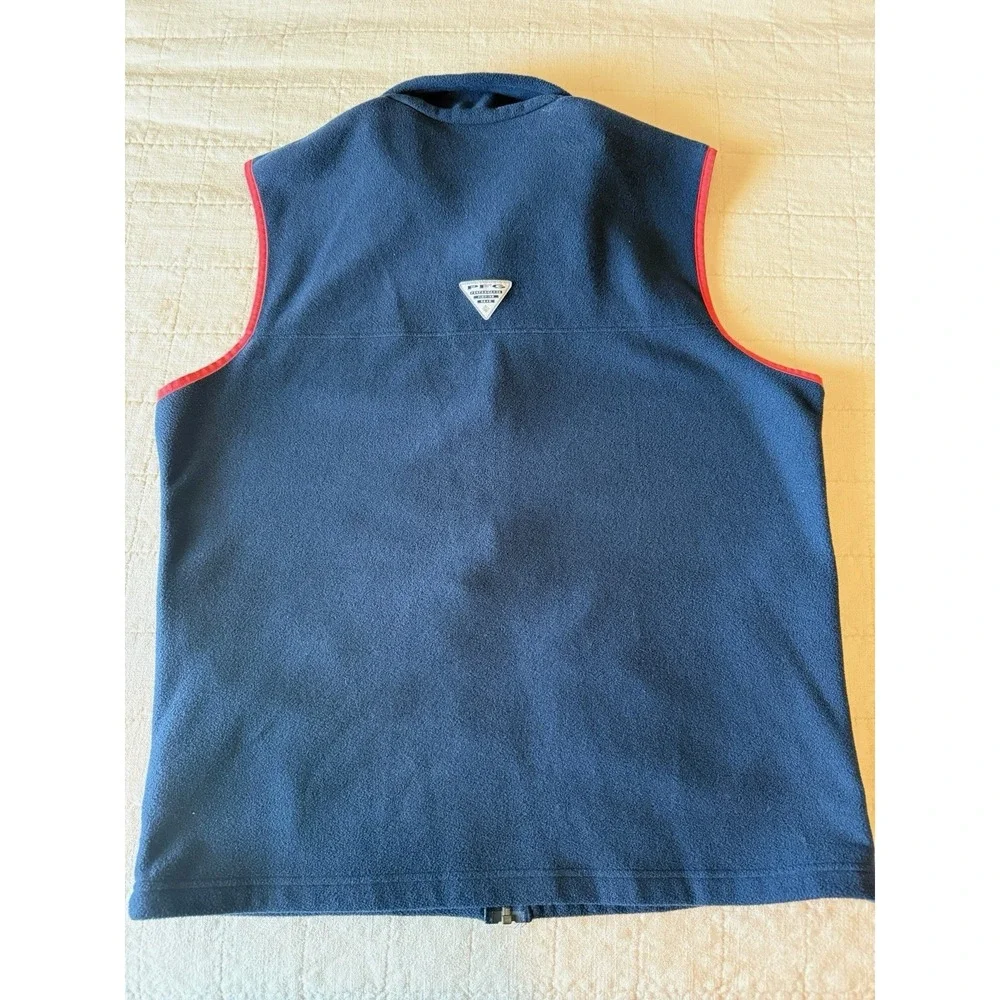 Columbia Sportswear Fleece‎ Navy Blue Full Zip Vest Kid's Size Large Boys